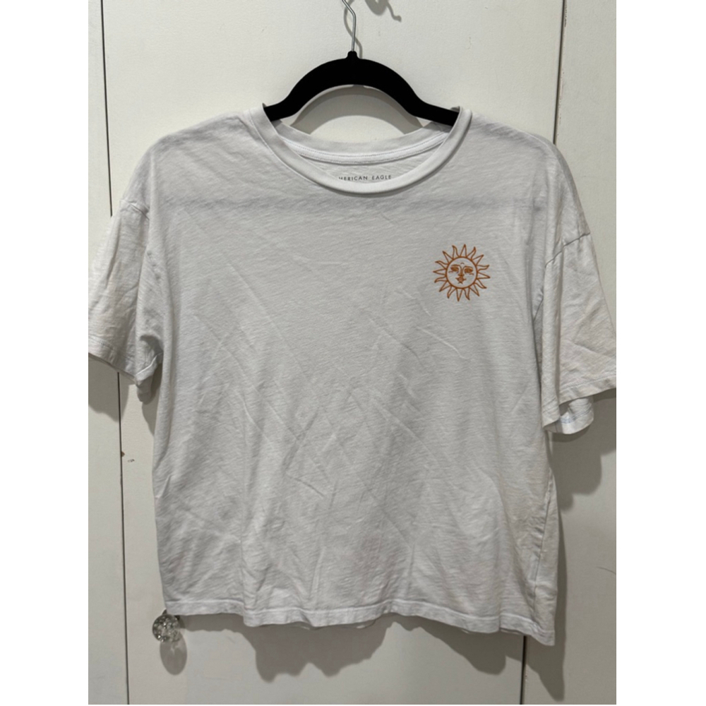 Women's American Eagle “Endless Gratitude” Graphic T-Shirt White/Orange Size S
